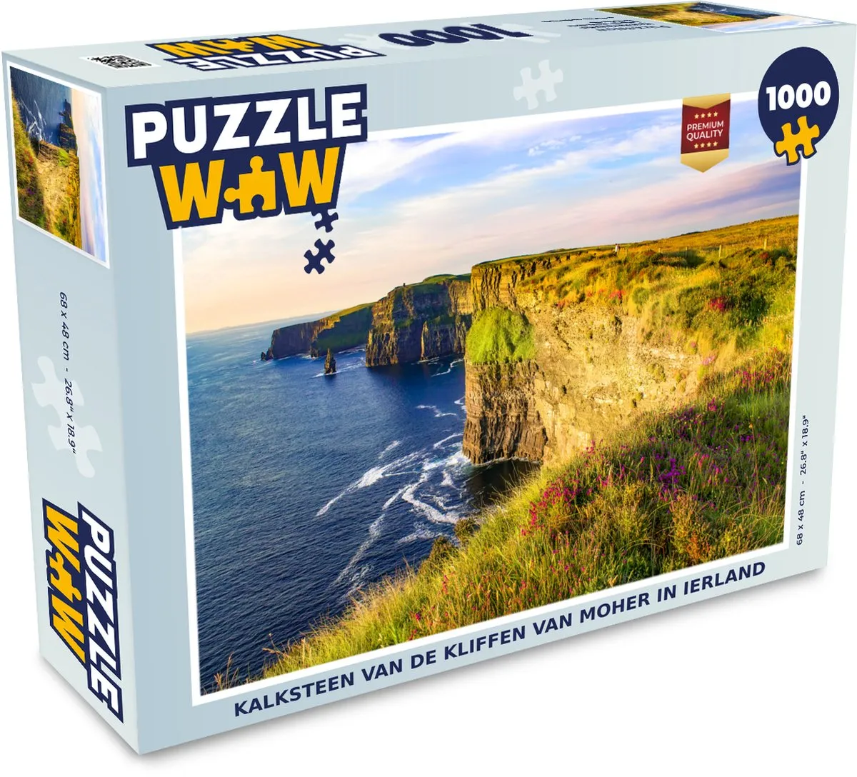 PuzzleWow Legpuzzel Kalksteen van de Kliffen van Moher 1000 Stuks