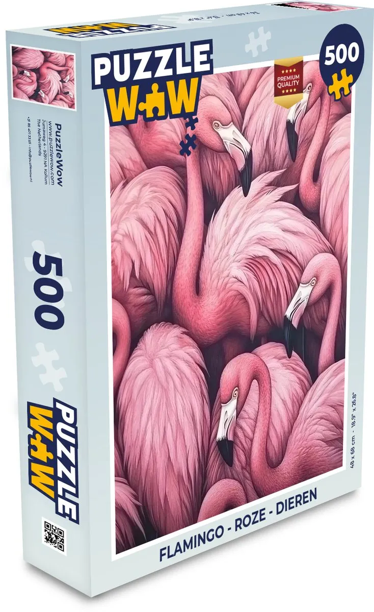 PuzzleWow Flamingo Legpuzzel 500 Stuks