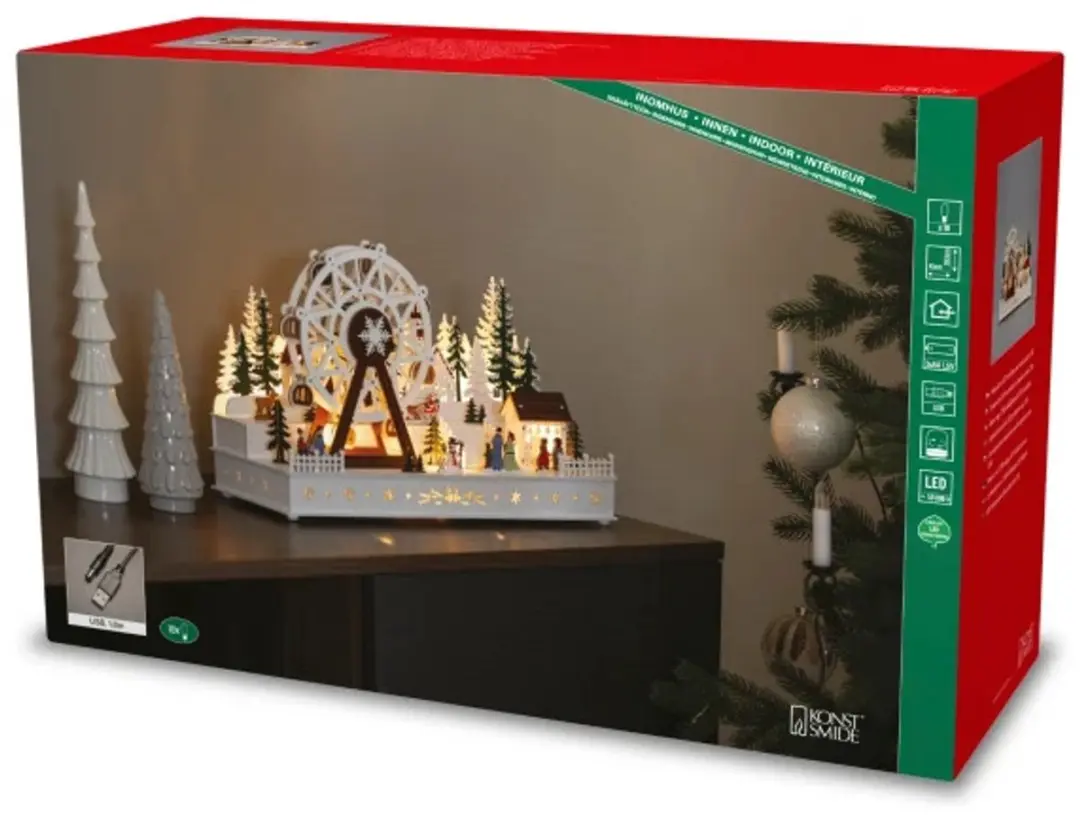 Konstsmide 3244-250 Houten Figuur LED - Wit - afbeelding 3 van 6