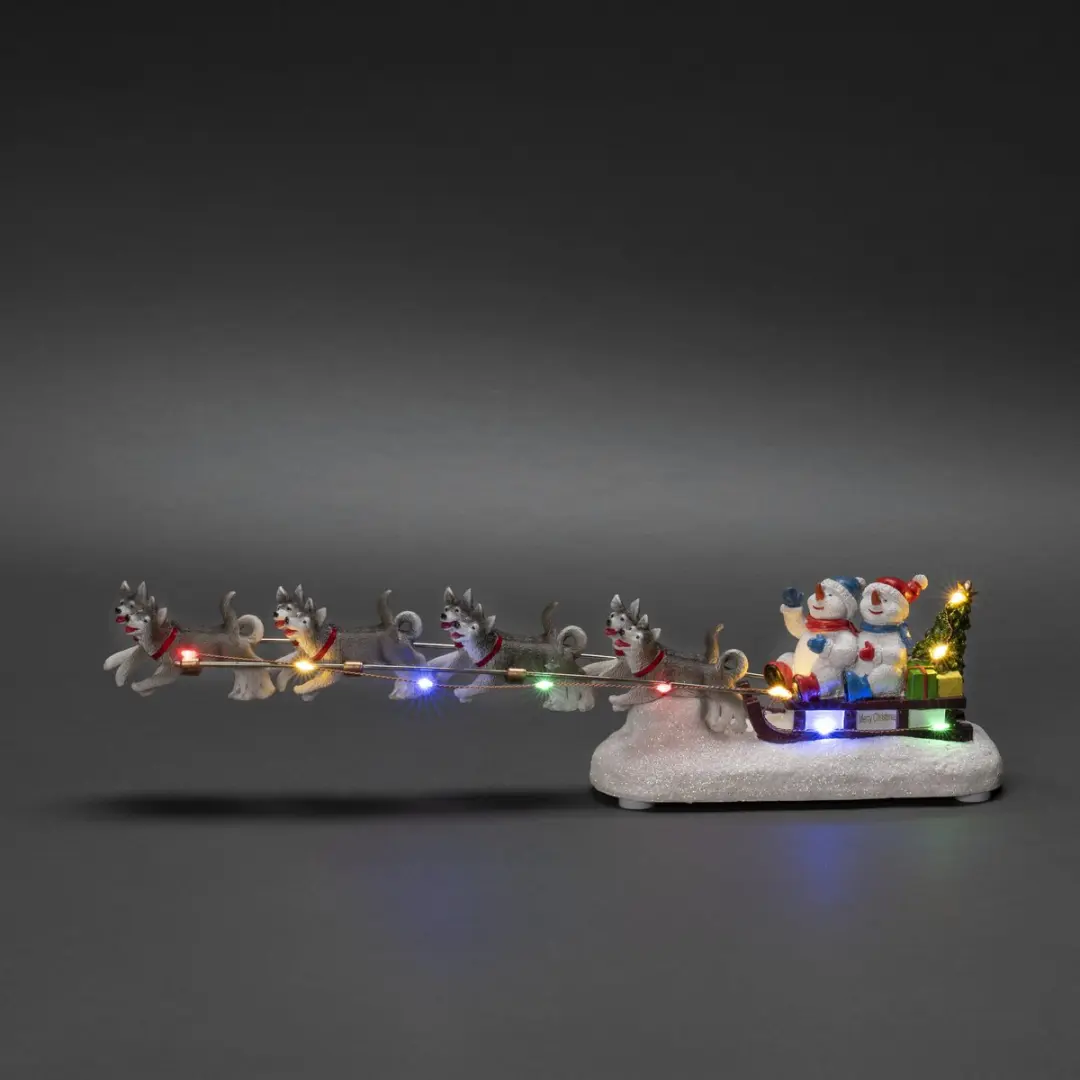 Konstsmide Kerstman in Slee Beeldje - Verlichting - 37,5x8,5x6,5cm - Multi - afbeelding 2 van 5