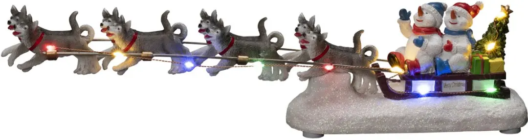 Konstsmide Kerstman in slee beeldje