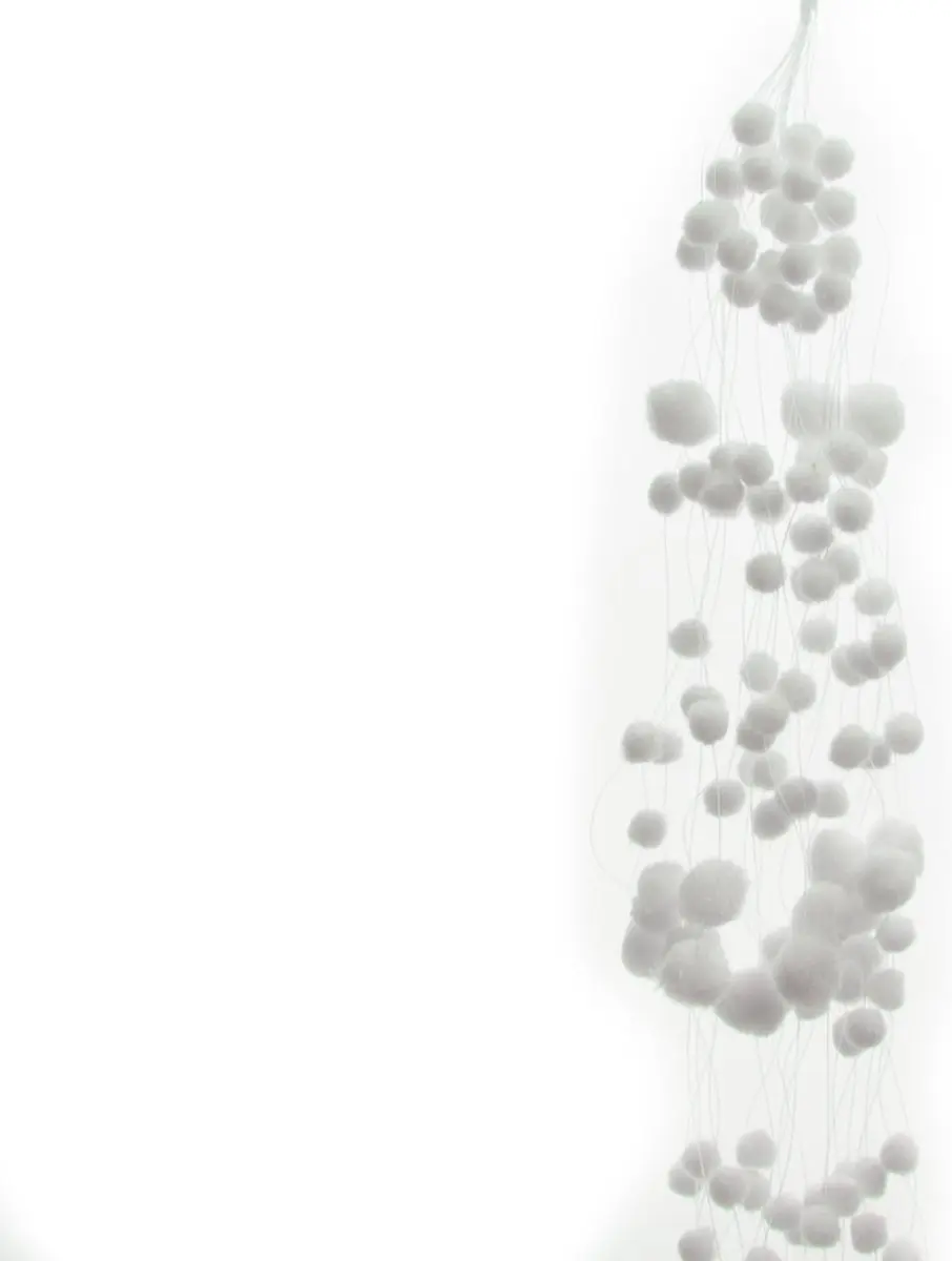 Decoris Sneeuwballen Slinger Wit 78cm - afbeelding 2 van 2