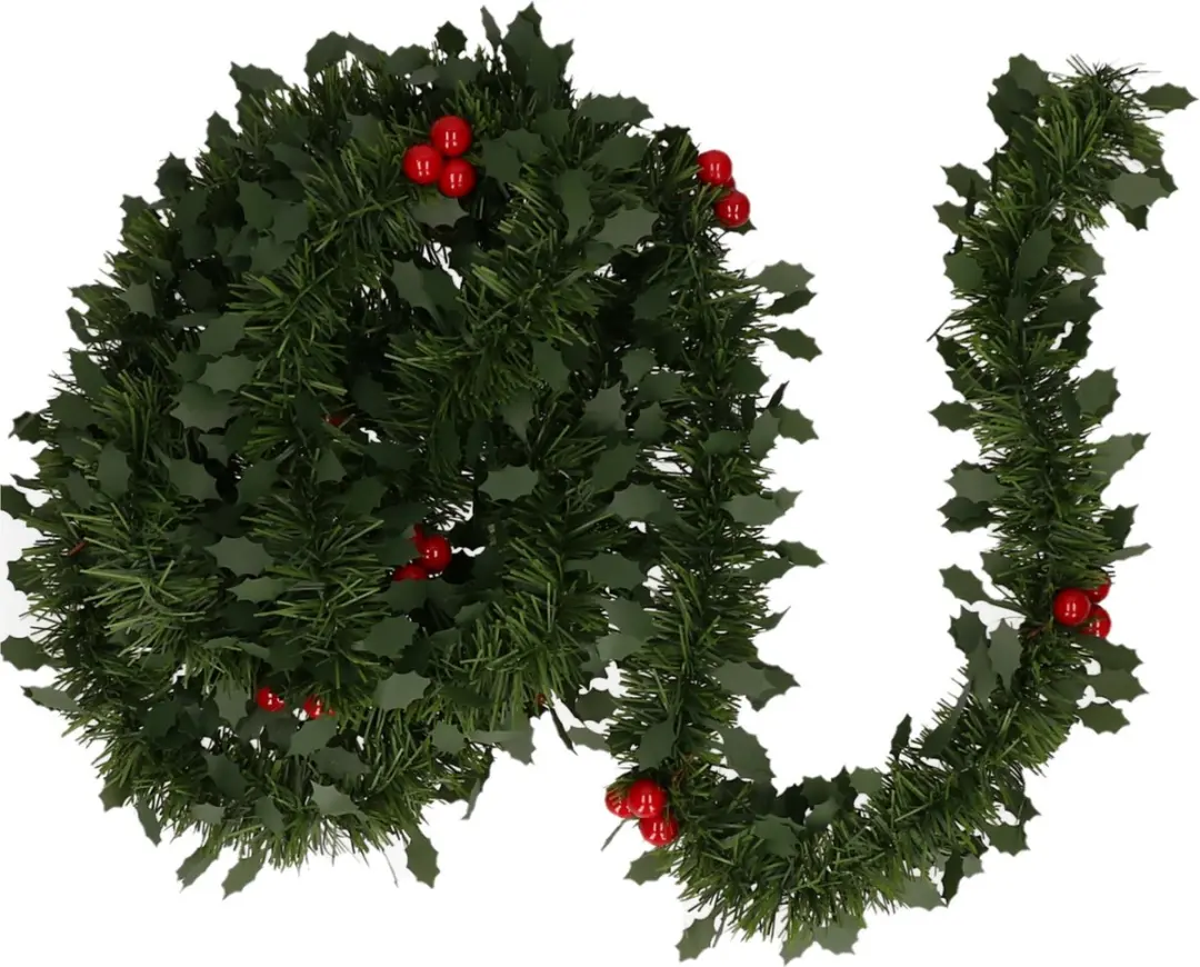 Decoris Lametta Guirl Blad 10x270cm Groen - afbeelding 5 van 6