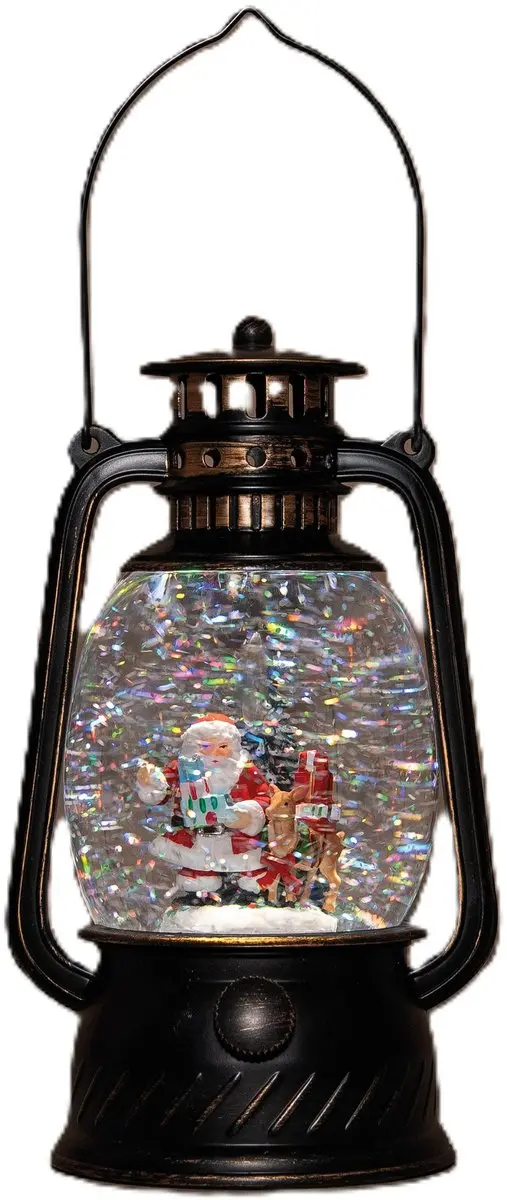 Anna's Collection Sneeuwbol/snowglobe glitter lantaarn