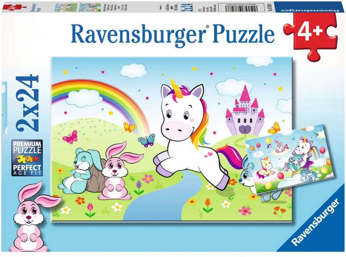 Ravensburger Sprookjesachtige Eenhoorn Puzzel 24 Stuks - 2x24