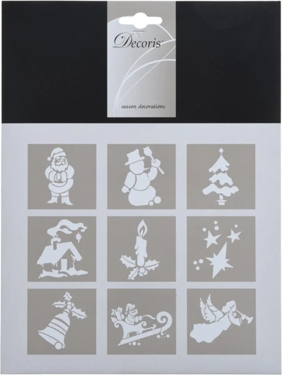 Kleine kerst raamsjablonen