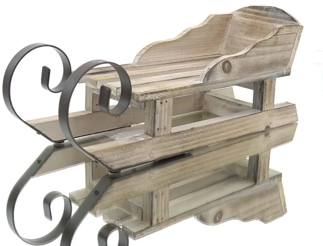 Kaemingk kerstslee naturel 33,5 cm dennenhout