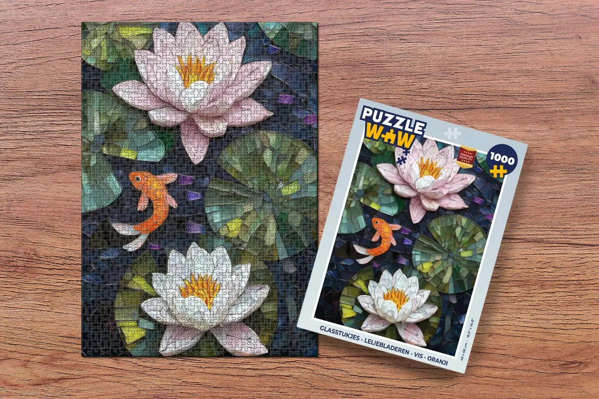 PuzzleWow Leliebladeren Vis Puzzel 1000 Stuks - Oranje