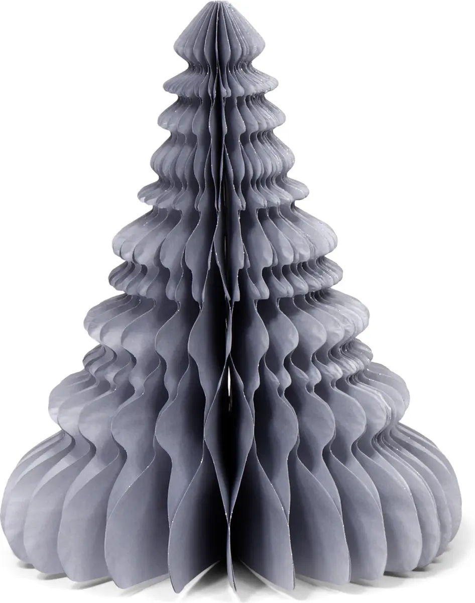 SENZA Papieren Glitter Kerstboom Grijs