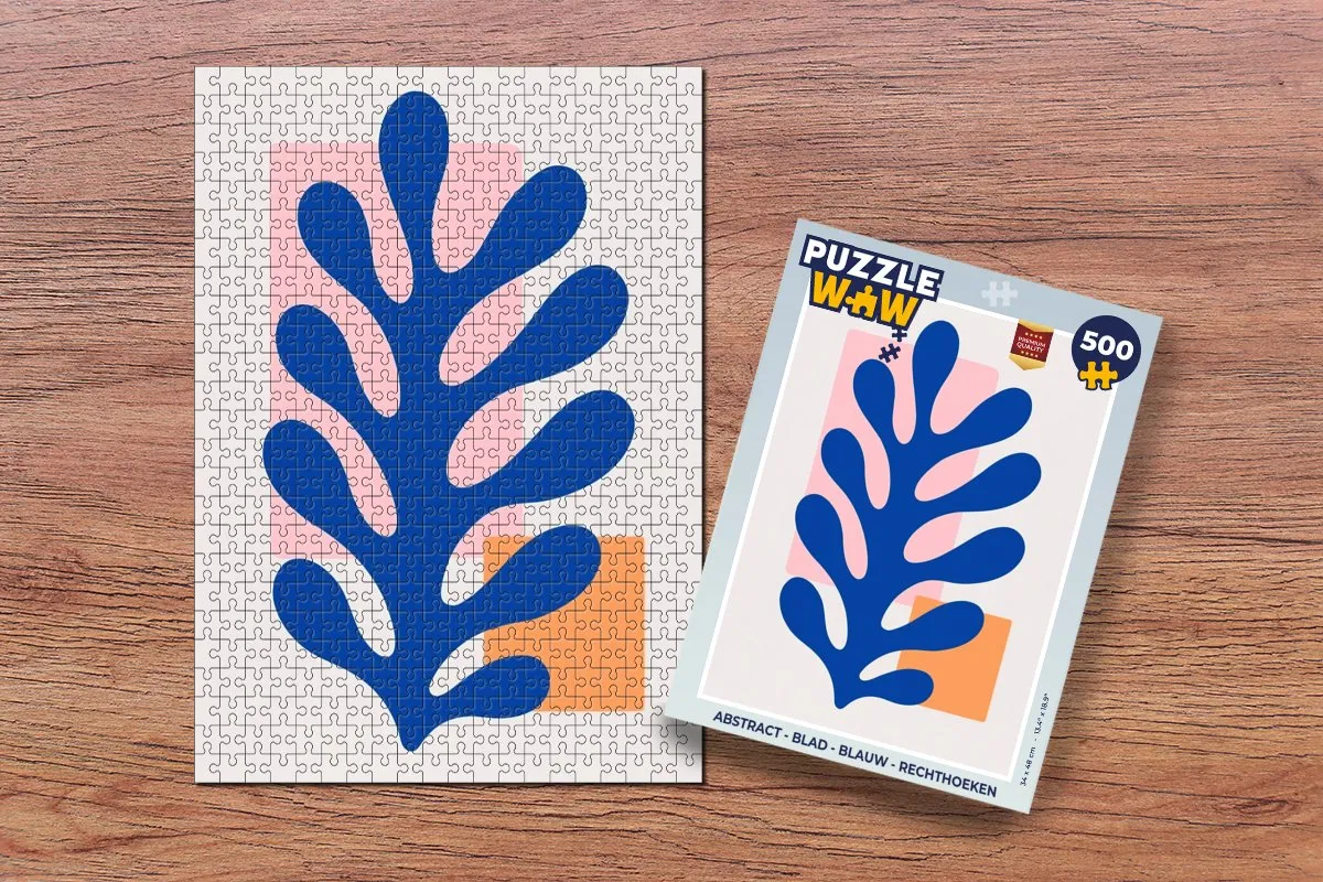 PuzzleWow Abstract Legpuzzel 500 Stuks - Blauw