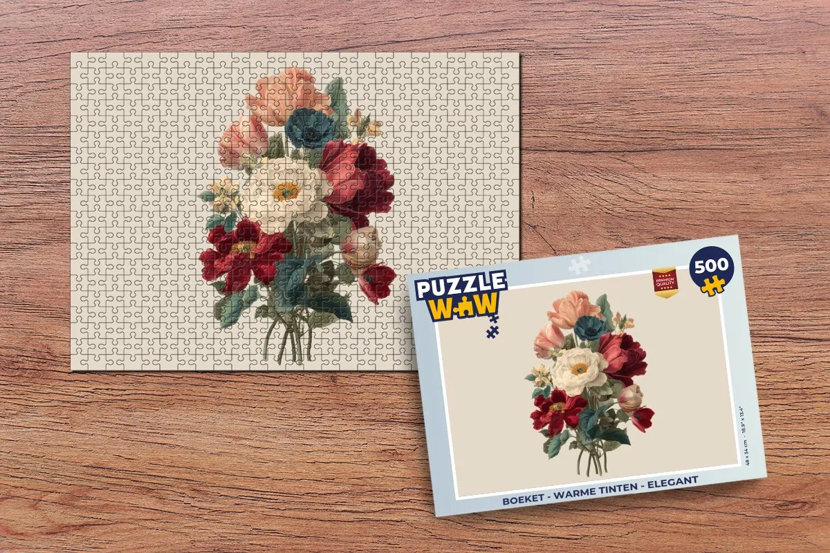 PuzzleWow Boeket Legpuzzel 500 Stuks - Elegant