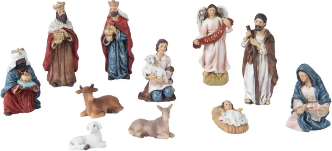 Klassieke kerststal figuren