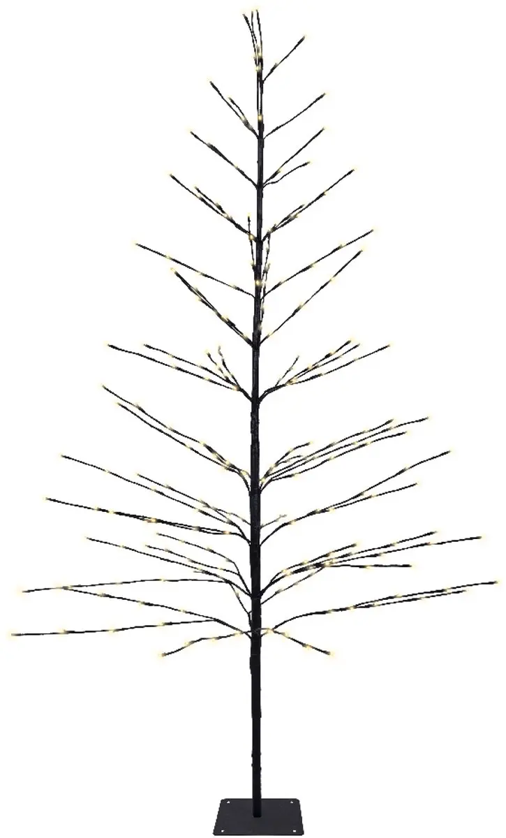 Lumineo Kerstboom Ø90x180cm - Zwart - afbeelding 2 van 2