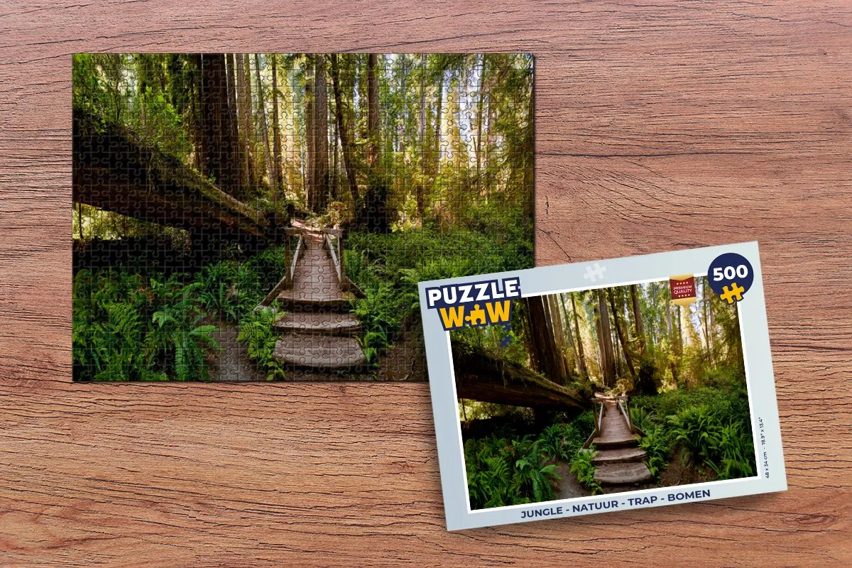 PuzzleWow Jungle Natuur Legpuzzel 500 Stuks - Multicolor