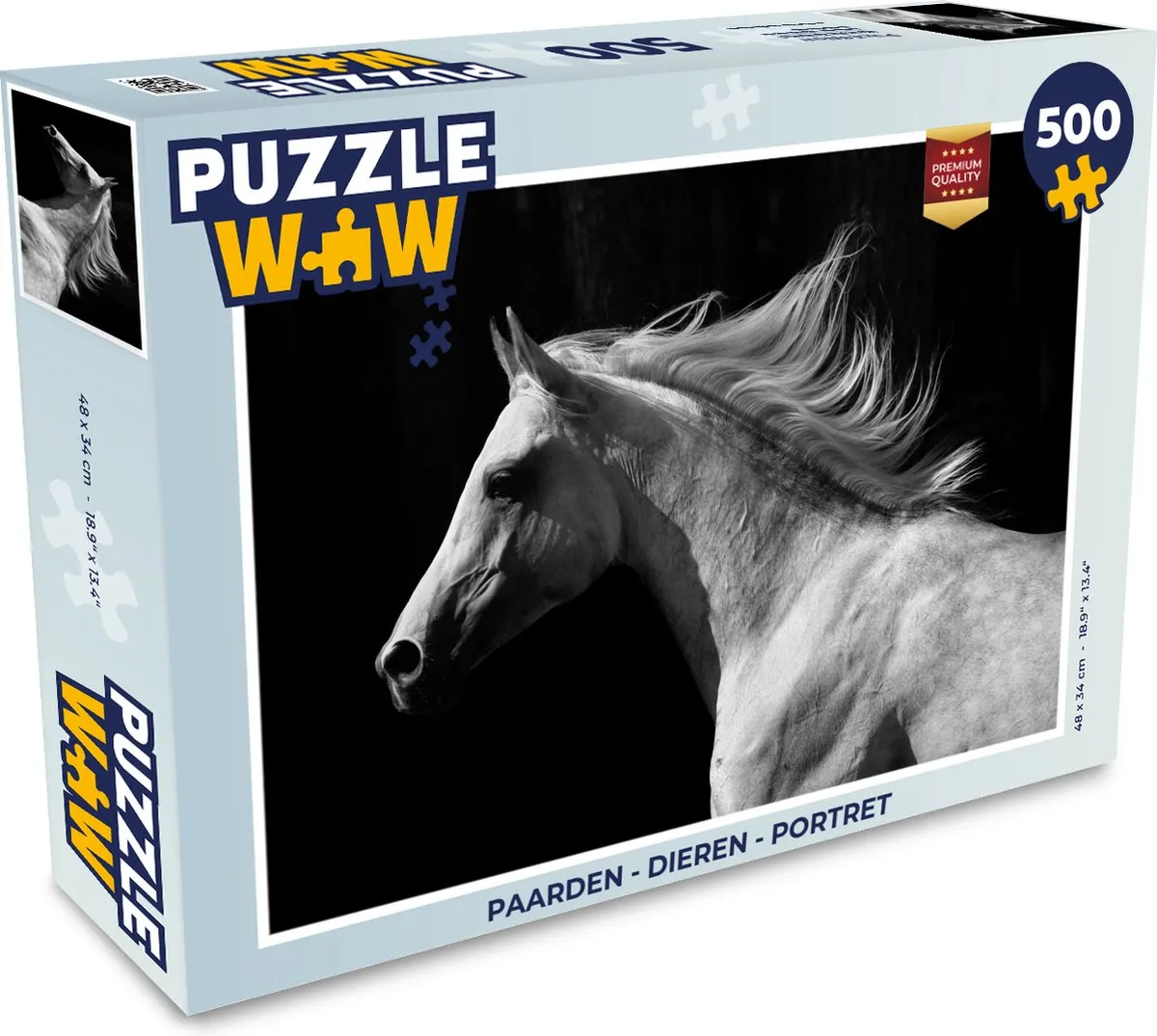 PuzzleWow Paarden Portret Legpuzzel 500 Stuks