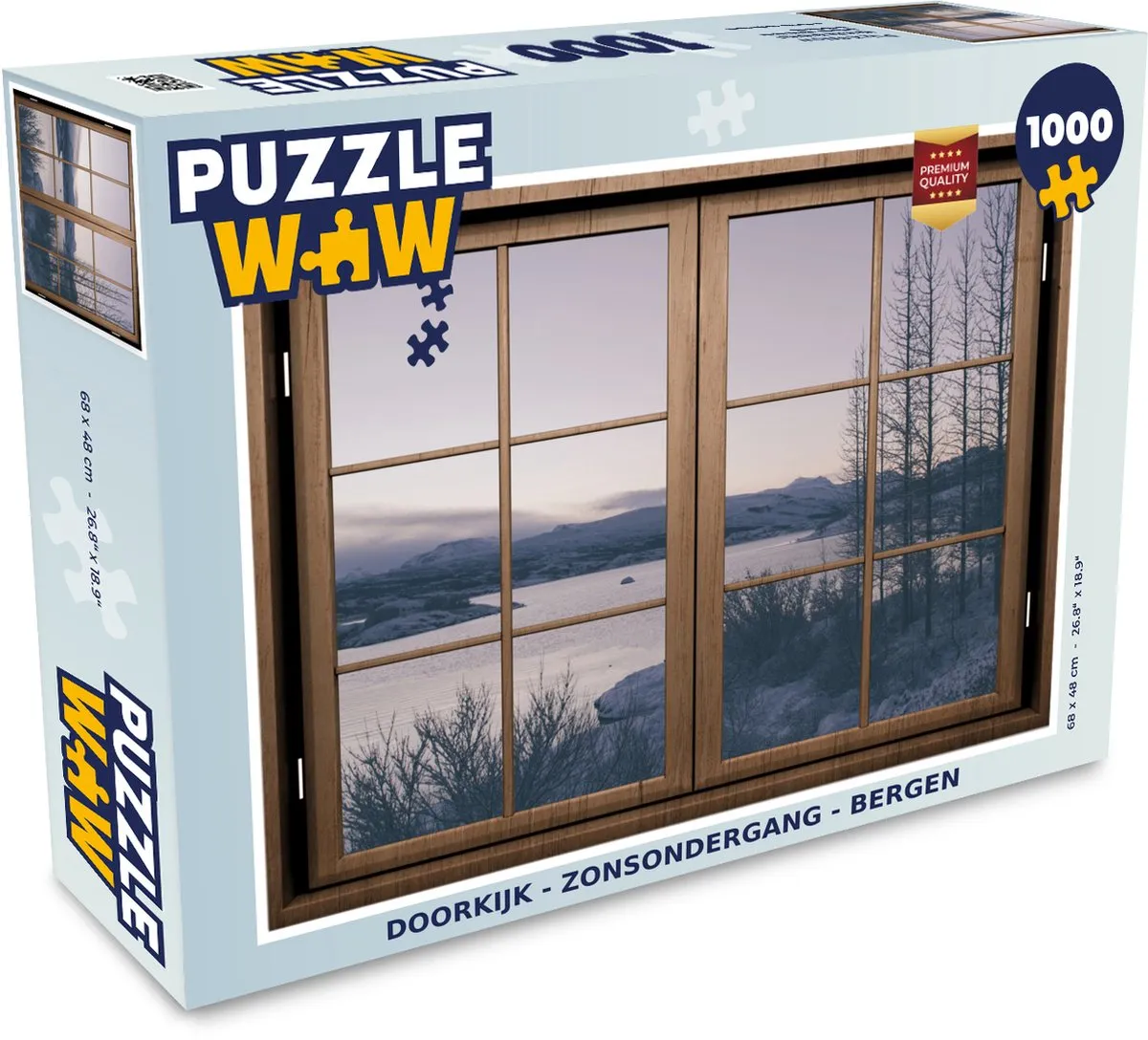 PuzzleWow Doorkijk Zonsondergang Legpuzzel 1000 Stuks