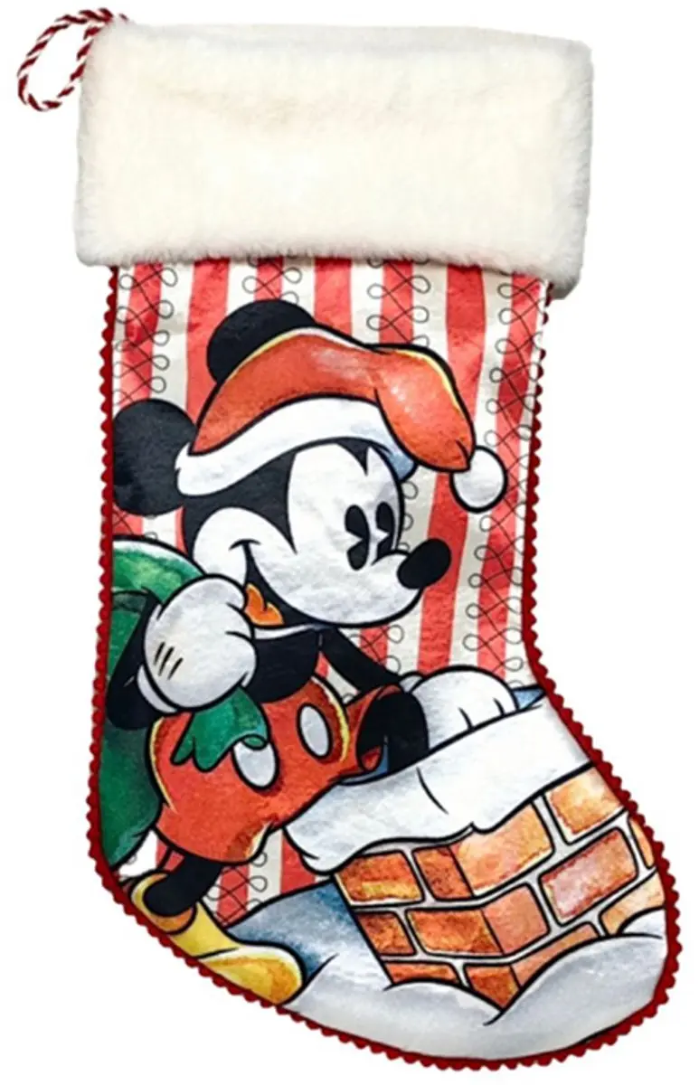 Disney kerstsok Mickey rood