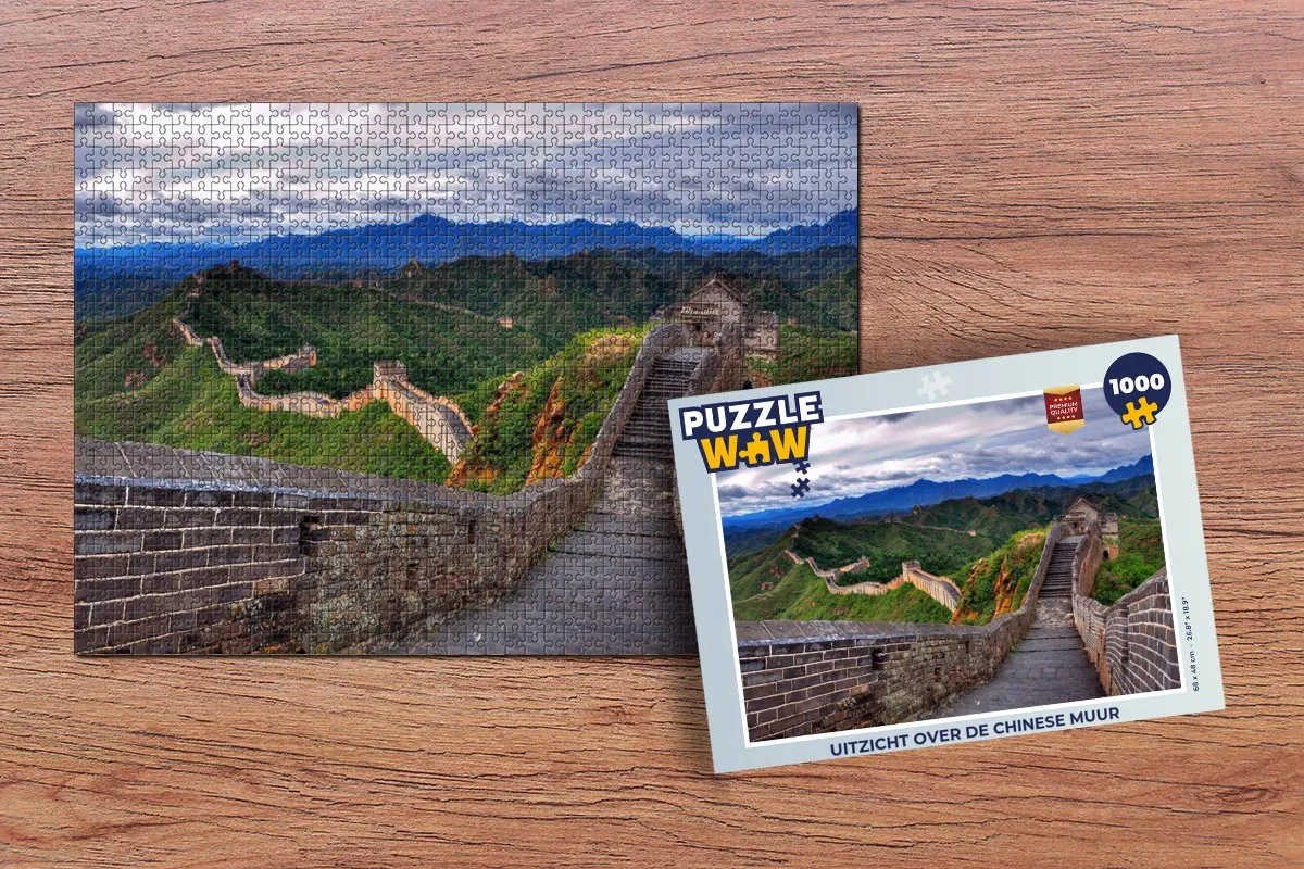 PuzzleWow Legpuzzel 1000 Stuks - Chinese Muur - Multicolor
