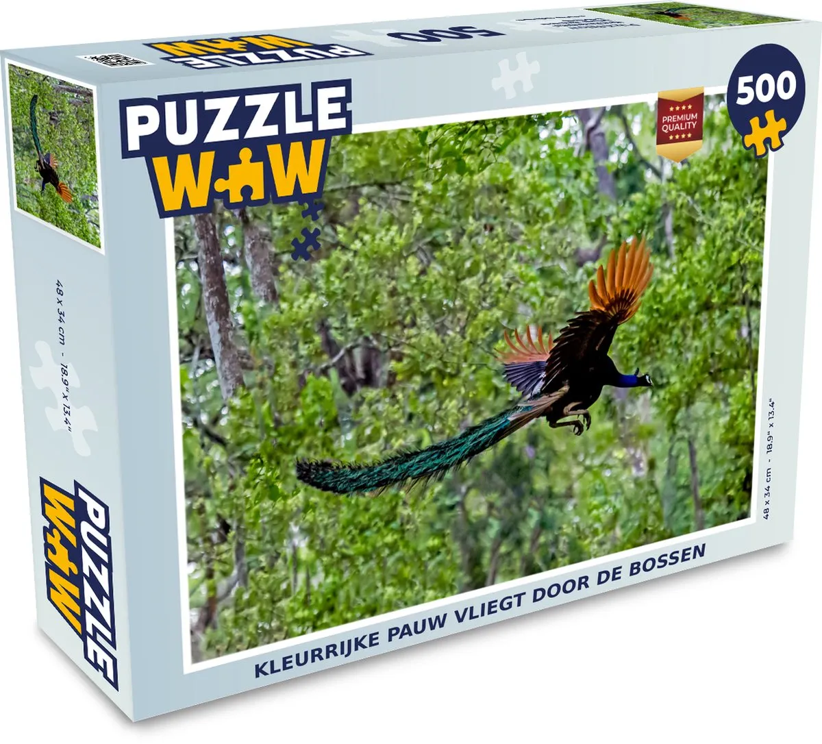 PuzzleWow Vliegen Bos Legpuzzel 500 Stuks - Multicolor