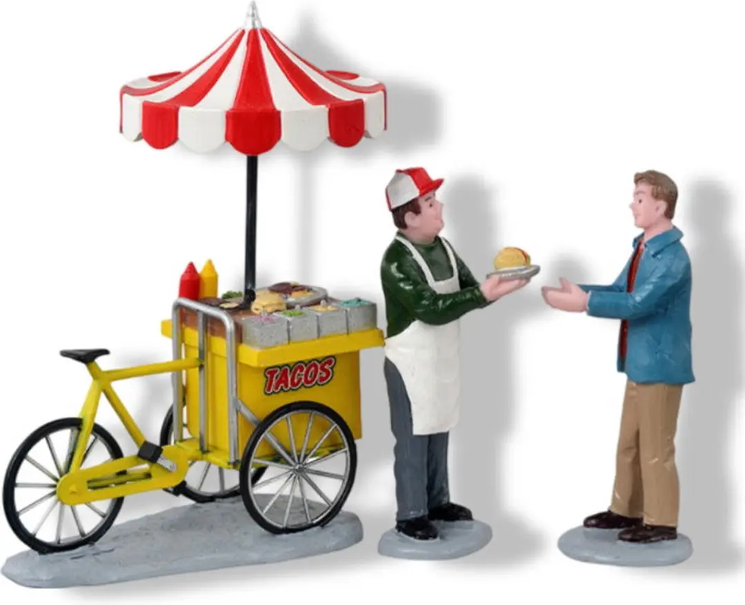 Lemax Taco Cart Kersthuisjes Set - 3 Stuks - Neutraal