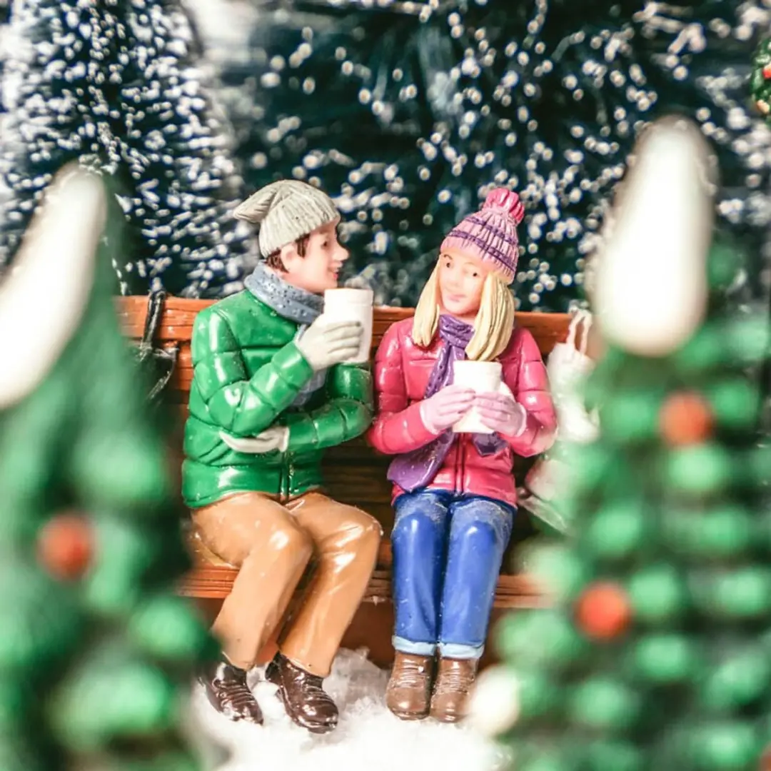 Lemax Hot Cocoa Drinkers Kersthuisjes Mehrfarbig