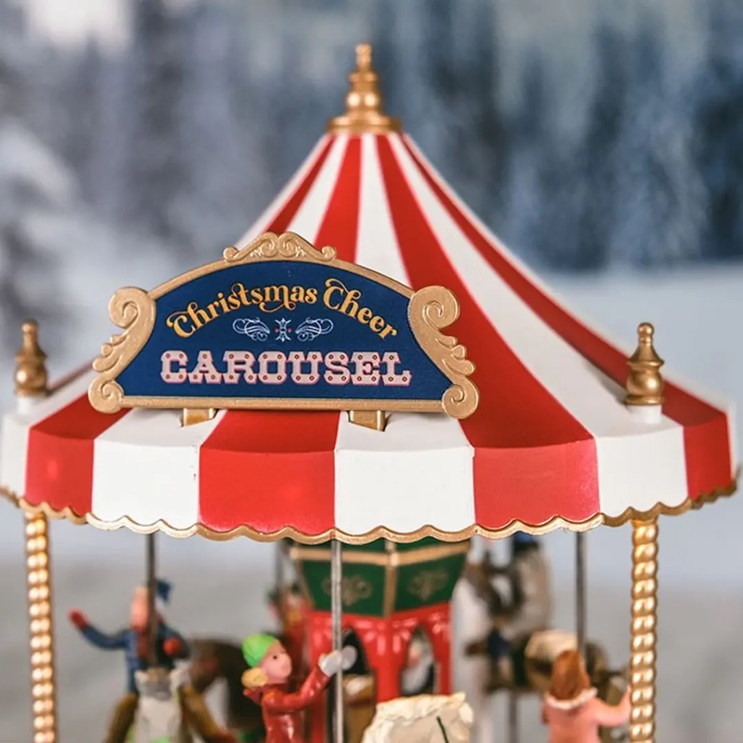 Lemax Christmas Cheer Carousel Verlichte Attractie - Neutral
