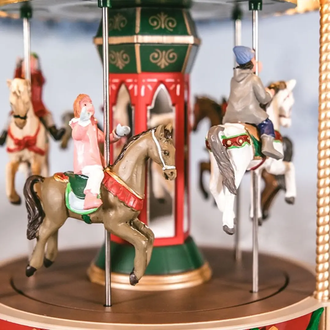 Lemax Christmas Cheer Carousel Verlichte Attractie - Neutral - afbeelding 6 van 6
