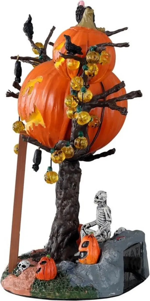 Lemax Pumpkin Tree House Kersthuisje - Oranje