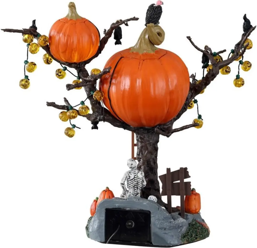 Lemax Pumpkin Tree House Kersthuisje - Oranje