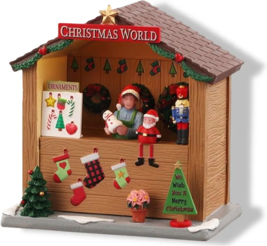 Lemax Christmas World Booth - Kersthuisjes & Kerstdorpen - 3 Stuks