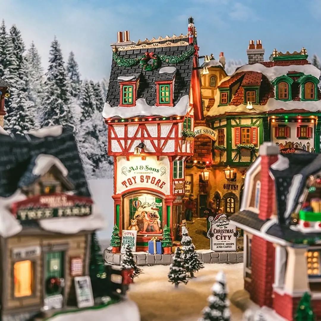 Lemax Christmas City Verlicht Gebouw - Meerkleurig
