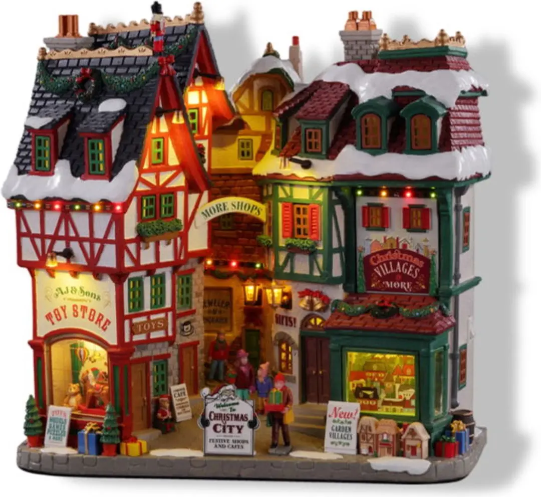 Lemax Christmas City Verlicht Gebouw - Meerkleurig