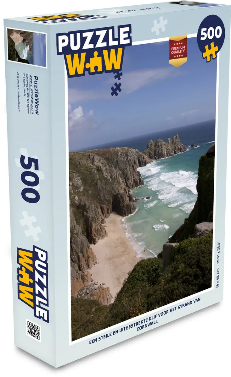 PuzzleWow Cornwall Klif Legpuzzel 500 Stuks