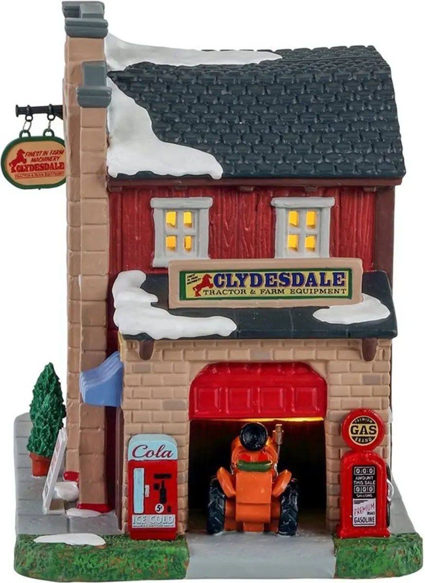 Lemax Clydesdale Tractor & Farm Equipment Kersthuisjes