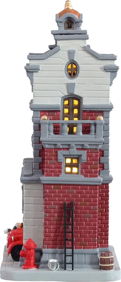 Lemax Engine Company No. 9 Verlicht Gebouw - Neutral