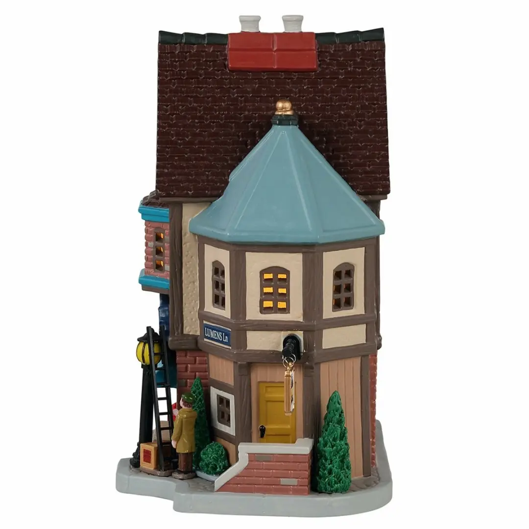 Lemax Wright & Sons Lamplighters Verlicht Gebouw - Neutral