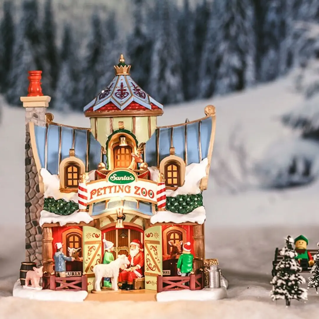 Lemax Santa's Petting Zoo Kersthuisje - afbeelding 4 van 6