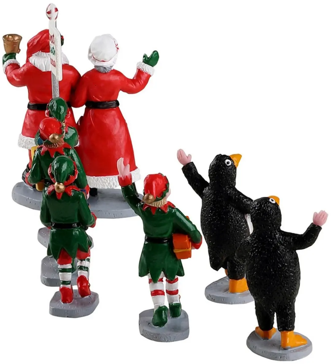 Lemax Santa's Elf Parade Set - 7 Kersthuisjes - Meerkleurig