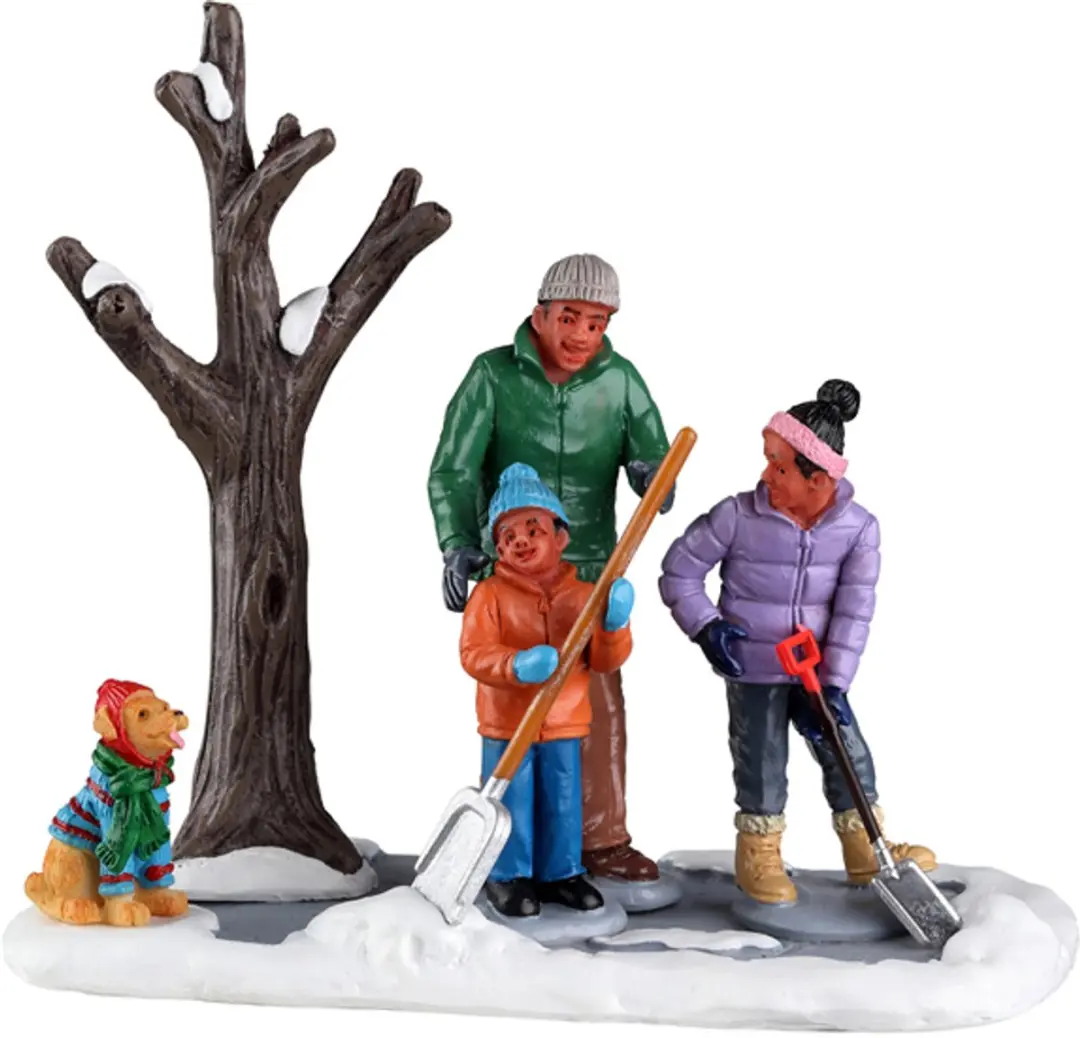 Lemax Shoveling The Driveway Kersthuisje - Mix - afbeelding 6 van 6