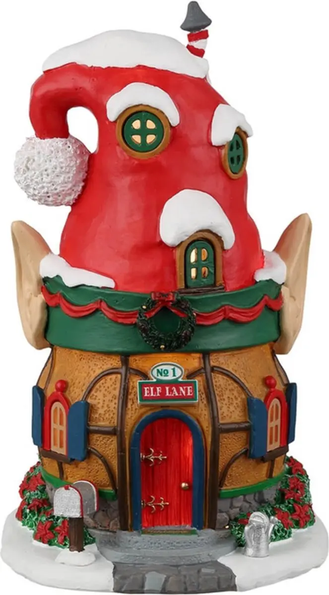 Lemax No. 1 Elf Lane Kersthuisje - 3-delig - Zilver