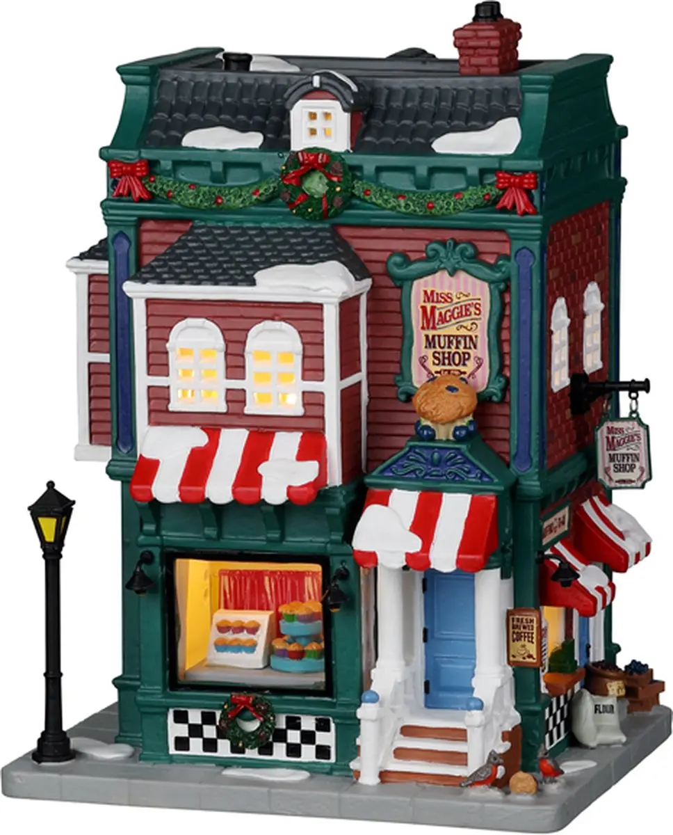 Lemax Miss Maggie's Muffin Shop Kersthuisje