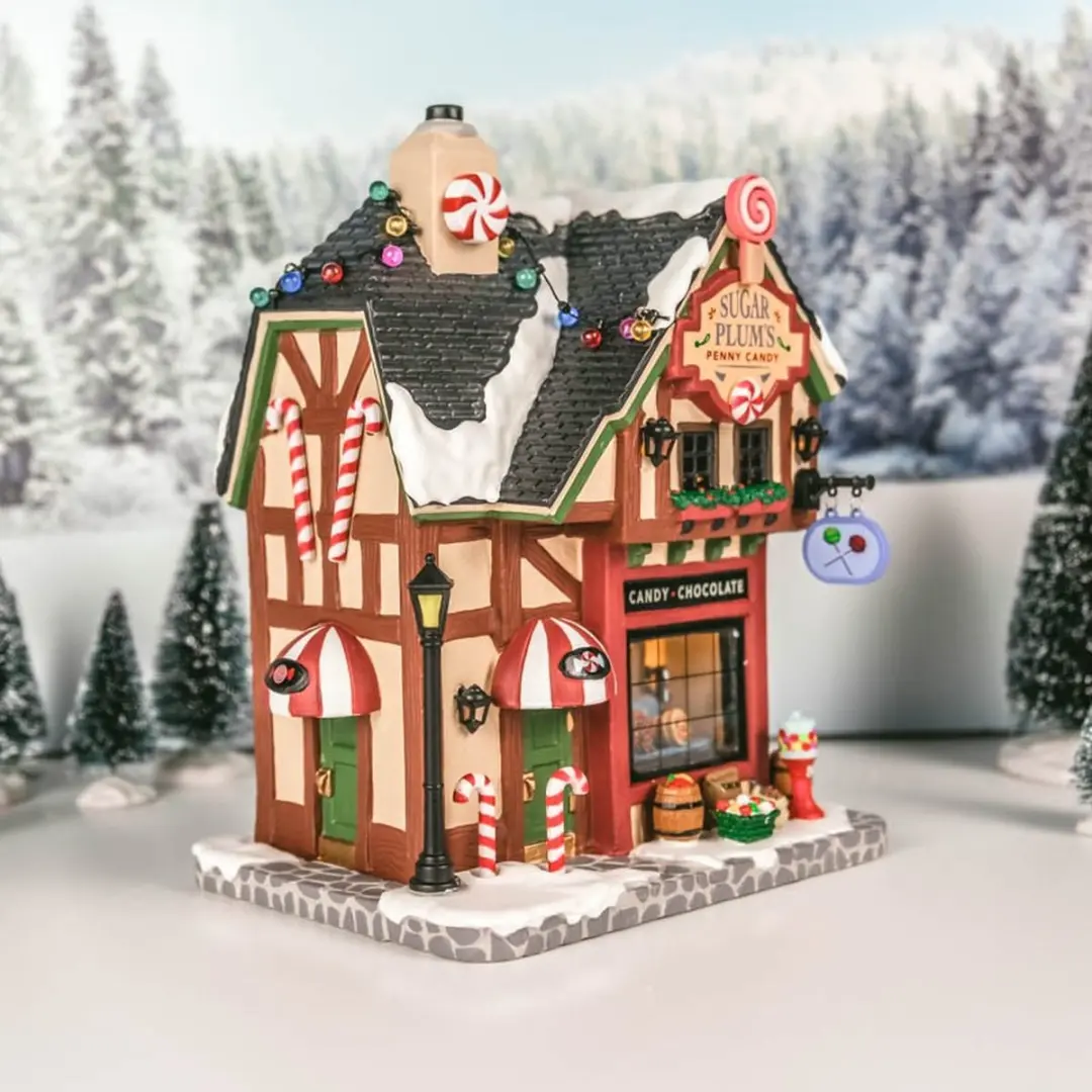 Lemax Sugar Plum's Penny Candy Verlicht Gebouw - Meerkleurig - afbeelding 6 van 6