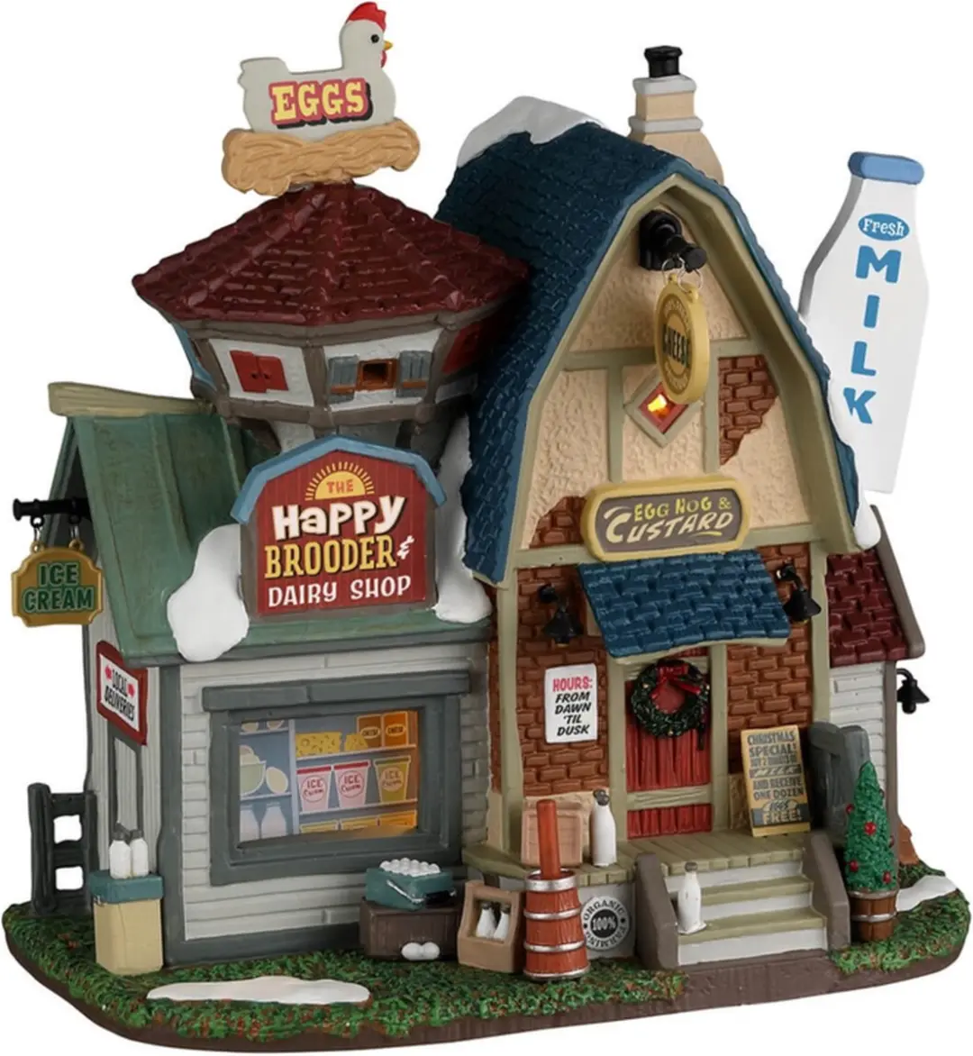 Lemax The Happy Brooder & Dairy Shop Kersthuisjes Mix - afbeelding 6 van 6