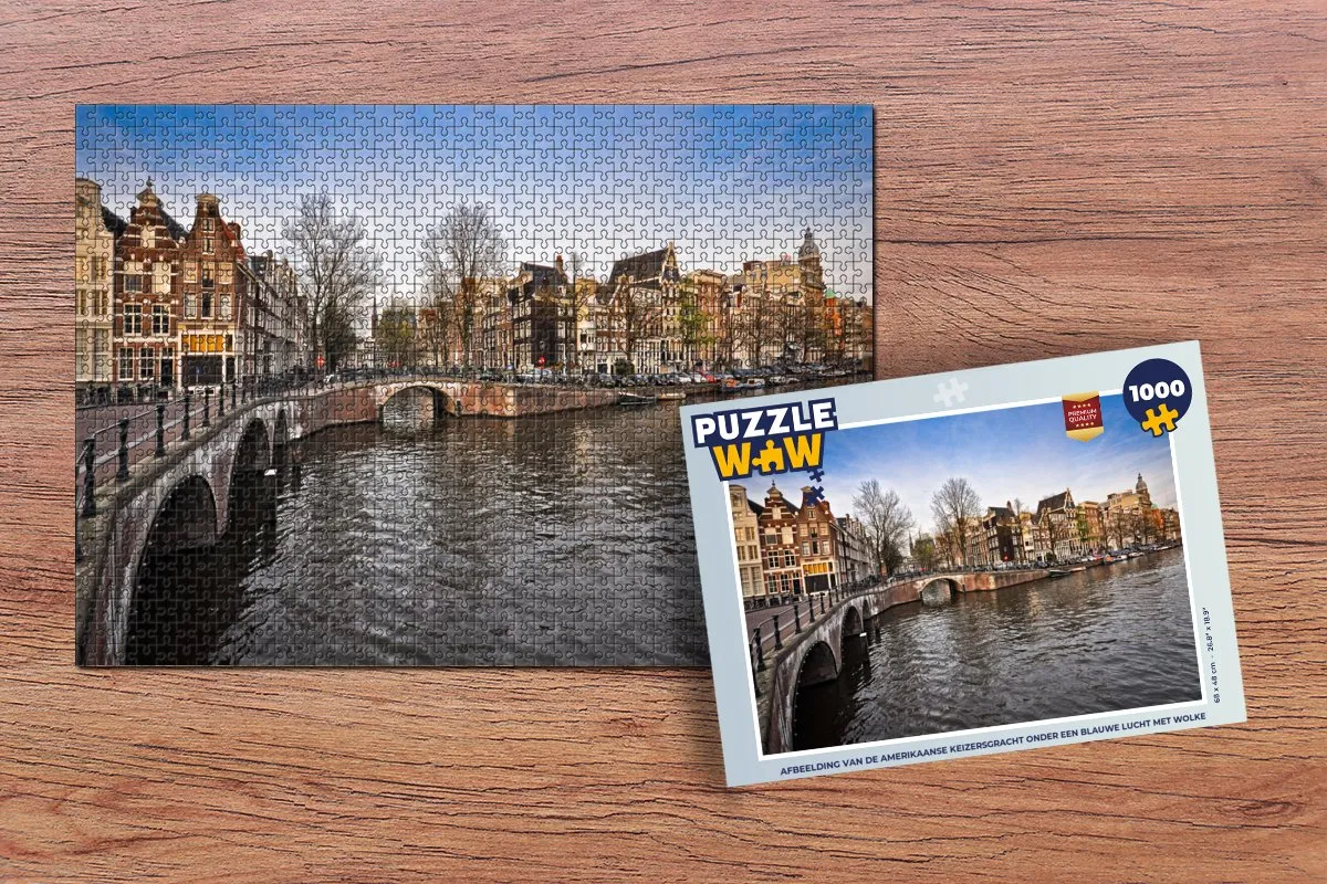 PuzzleWow Legpuzzel Amerikaanse Keizersgracht 1000 Stuks - Multicolor