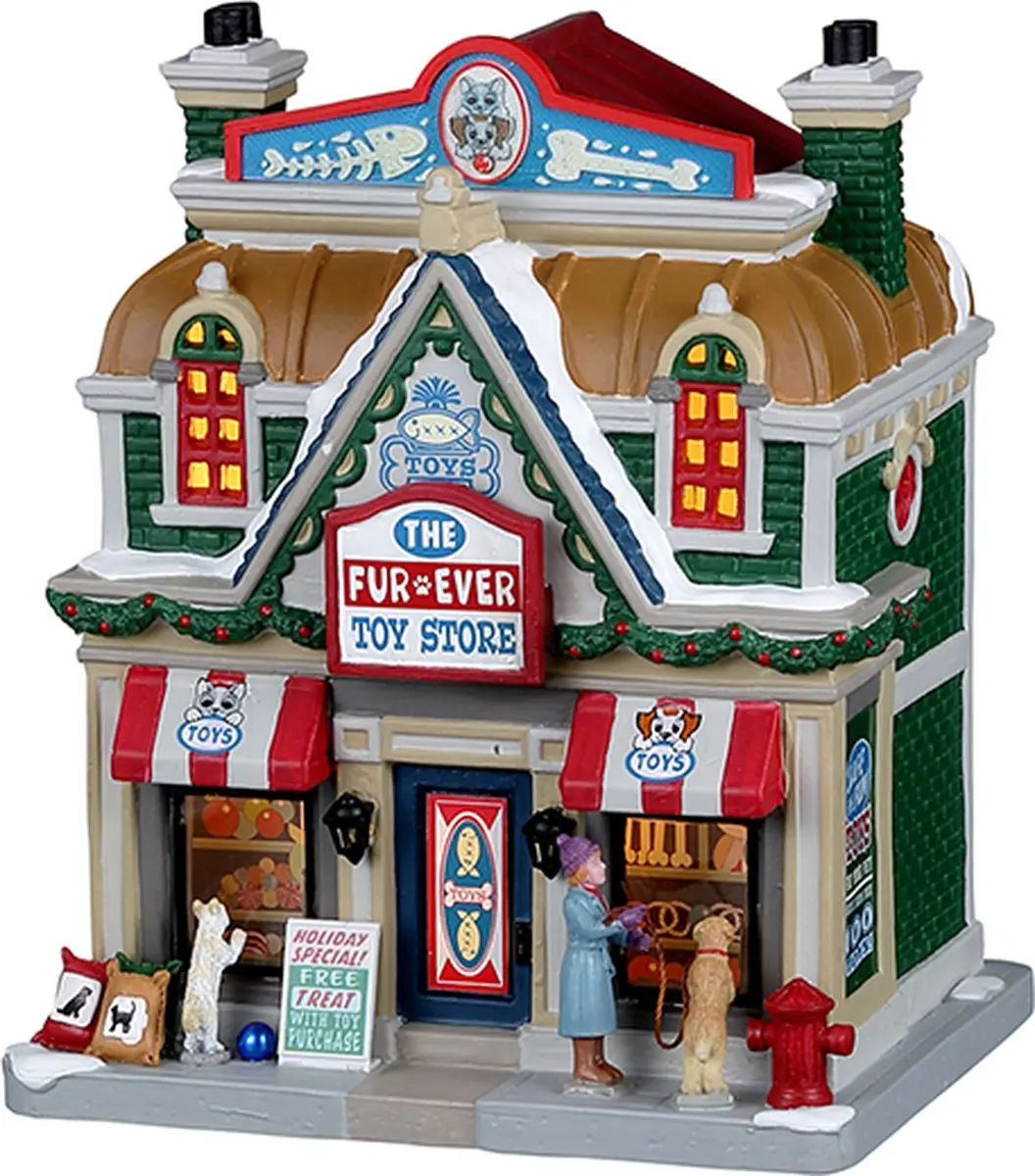Lemax The Fur-Ever Toy Store Kerstdecoratie