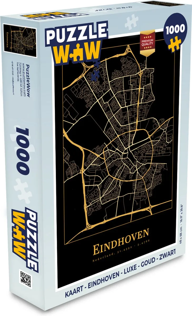 PuzzleWow Eindhoven Legpuzzel 1000 Stuks