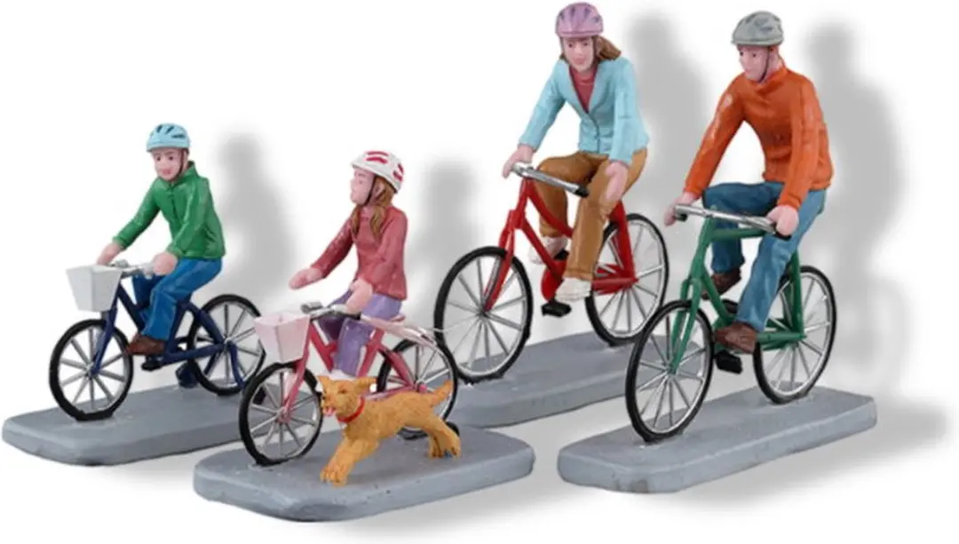Lemax Family Bike Ride Set - 4 Stuks - Mix