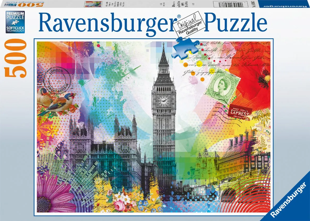 Ravensburger Kaartje uit Londen Legpuzzel 500 Stuks - Multicolor
