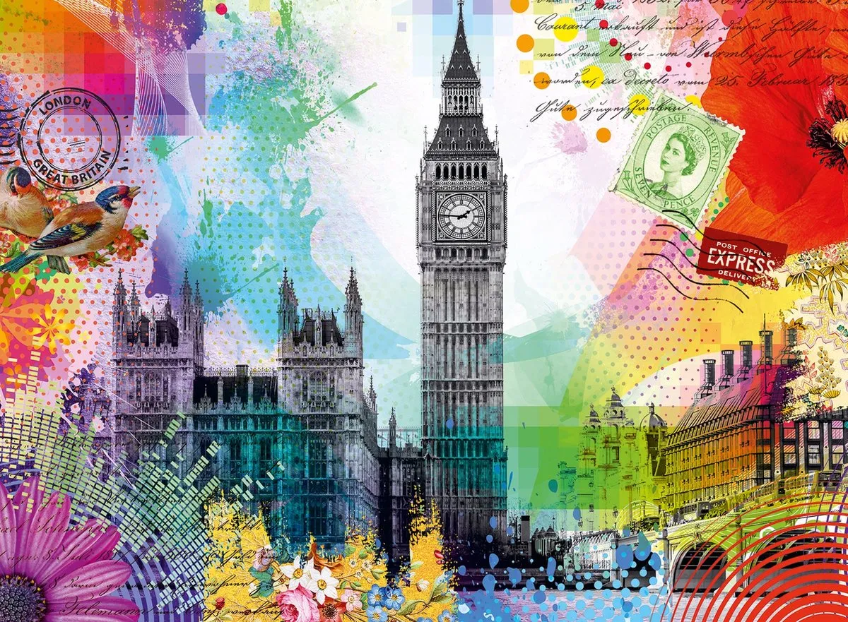 Ravensburger Kaartje uit Londen Legpuzzel 500 Stuks - Multicolor