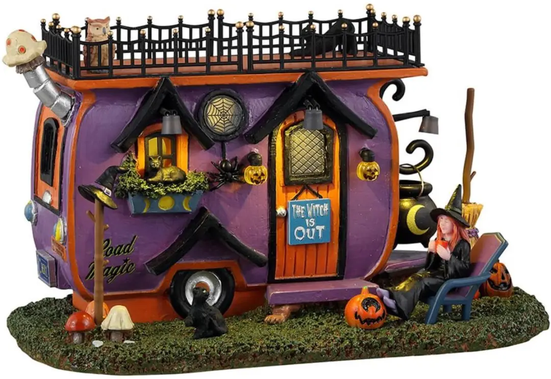 Lemax Spooky Town Witch Vanlife - Mix